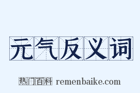元气反义词是什么意思的图片
